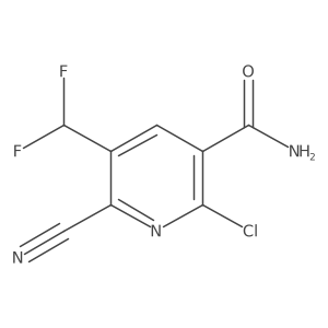 2-Chloro-6-cyano-5-(difluoromethyl)nicotinamide Structure