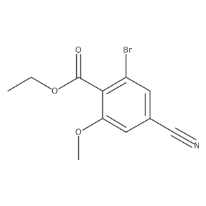 Ethyl 2-bromo-4-cyano-6-methoxybenzoate结构式