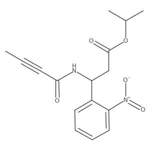 Propan-2-yl 3-(but-2-ynamido)-3-(2-nitrophenyl)propanoate结构式