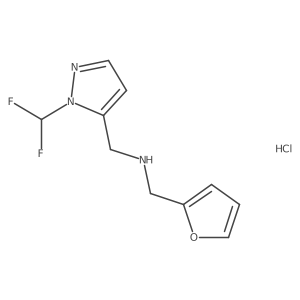 1-[1-(difluoromethyl)-1H-pyrazol-5-yl]-N-(2-furylmethyl)methanamine结构式