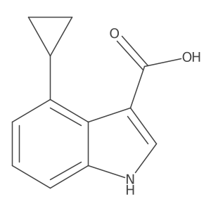 4-cyclopropyl-1H-indole-3-carboxylic acid结构式