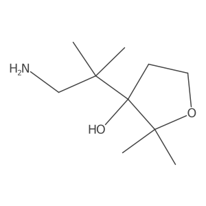 3-(1-Amino-2-methylpropan-2-yl)-2,2-dimethyloxolan-3-ol结构式