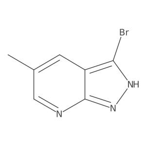 3-Bromo-5-methyl-1H-pyrazolo[3,4-b]pyridine结构式