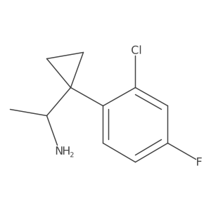 1-[1-(2-Chloro-4-fluorophenyl)cyclopropyl]ethan-1-amine结构式