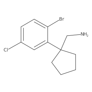 [1-(2-Bromo-5-chlorophenyl)cyclopentyl]methanamine结构式