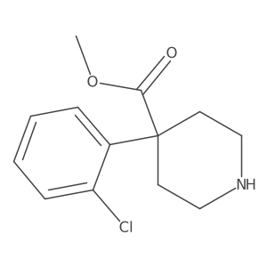 4-(2-Chlorophenyl)-4-(methoxycarbonyl)piperidine结构式