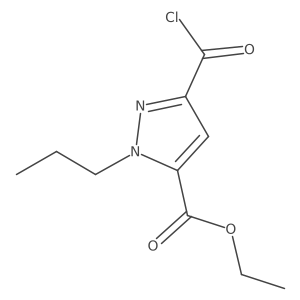 ethyl 3-(chlorocarbonyl)-1-propyl-1H-pyrazole-5-carboxylate Structure