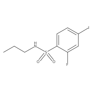 2-fluoro-4-iodo-N-propylbenzene-1-sulfonamide结构式