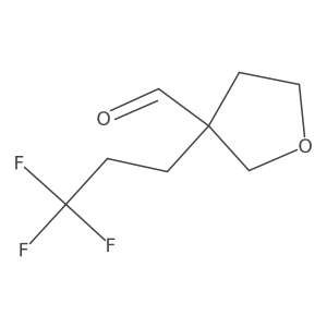 3-(3,3,3-Trifluoropropyl)oxolane-3-carbaldehyde结构式