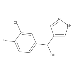 (3-chloro-4-fluorophenyl)(1H-pyrazol-4-yl)methanol结构式