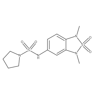 N-(1,3-dimethyl-2,2-dioxido-1,3-dihydrobenzo[c][1,2,5]thiadiazol-5-yl)pyrrolidine-1-sulfonamide Structure