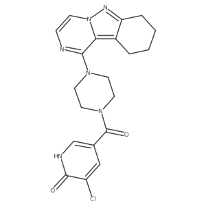 (5-Chloro-6-hydroxypyridin-3-yl)(4-(7,8,9,10-tetrahydropyrazino[1,2-b]indazol-1-yl)piperazin-1-yl)methanone结构式