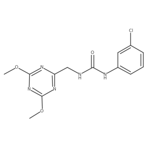 1-(3-Chlorophenyl)-3-((4,6-dimethoxy-1,3,5-triazin-2-yl)methyl)urea Structure