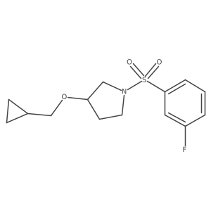 3-(Cyclopropylmethoxy)-1-((3-fluorophenyl)sulfonyl)pyrrolidine Structure
