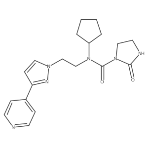 N-cyclopentyl-2-oxo-N-(2-(3-(pyridin-4-yl)-1H-pyrazol-1-yl)ethyl)imidazolidine-1-carboxamide Structure