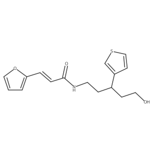 (E)-3-(furan-2-yl)-N-(5-hydroxy-3-(thiophen-3-yl)pentyl)acrylamide Structure
