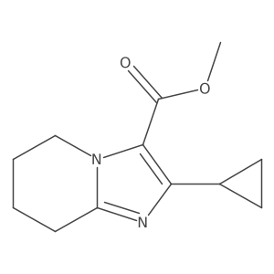 Methyl 2-cyclopropyl-5H,6H,7H,8H-imidazo[1,2-a]pyridine-3-carboxylate结构式