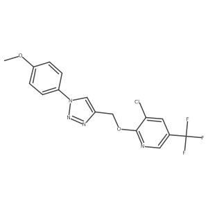 3-chloro-2-{[1-(4-methoxyphenyl)-1H-1,2,3-triazol-4-yl]methoxy}-5-(trifluoromethyl)pyridine Structure