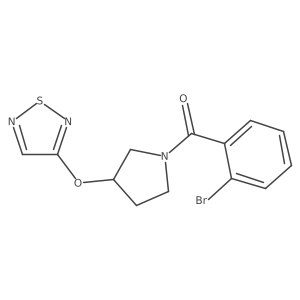 (2-bromophenyl)-[3-(1,2,5-thiadiazol-3-yloxy)pyrrolidin-1-yl]methanone结构式