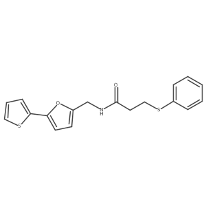 3-(phenylthio)-N-((5-(thiophen-2-yl)furan-2-yl)methyl)propanamide Structure