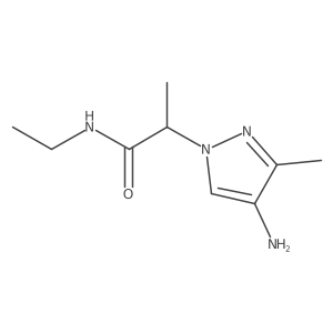 2-(4-amino-3-methyl-1H-pyrazol-1-yl)-N-ethylpropanamide结构式