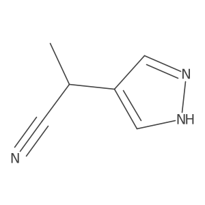 2-(1H-pyrazol-4-yl)propanenitrile结构式