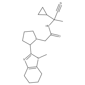 N-(1-Cyano-1-cyclopropylethyl)-2-[2-(1-methyl-4,5,6,7-tetrahydrobenzimidazol-2-yl)pyrrolidin-1-yl]acetamide Structure