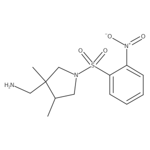 1-[(3R,4S)-3,4-dimethyl-1-(2-nitrobenzenesulfonyl)pyrrolidin-3-yl]methanamine Structure