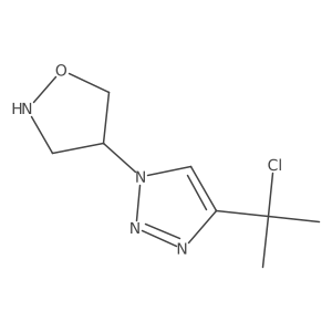 4-(2-chloropropan-2-yl)-1-[(4S)-1,2-oxazolidin-4-yl]-1H-1,2,3-triazole结构式