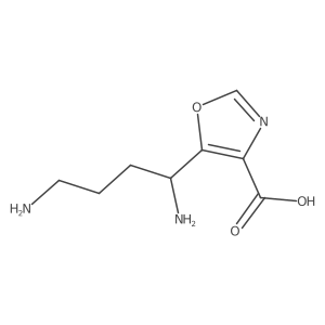 5-(1,4-Diaminobutyl)-1,3-oxazole-4-carboxylic acid Structure