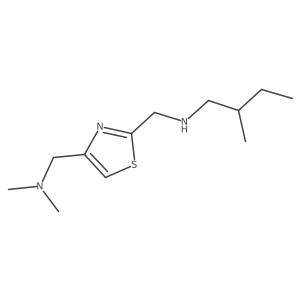 Dimethyl[(2-{[(2-methylbutyl)amino]methyl}-1,3-thiazol-4-yl)methyl]amine结构式
