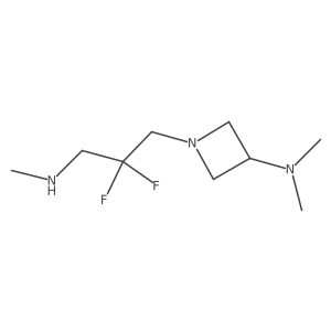 1-[2,2-difluoro-3-(methylamino)propyl]-N,N-dimethylazetidin-3-amine结构式