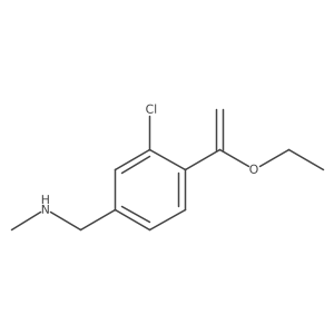 {[3-Chloro-4-(1-ethoxyethenyl)phenyl]methyl}(methyl)amine Structure