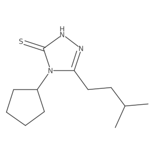 4-cyclopentyl-5-(3-methylbutyl)-4H-1,2,4-triazole-3-thiol结构式