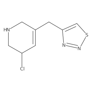 3-Chloro-5-[(1,2,3-thiadiazol-4-yl)methyl]-1,2,3,6-tetrahydropyridine结构式