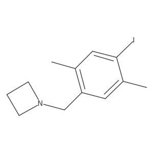 1-[(4-Iodo-2,5-dimethylphenyl)methyl]azetidine Structure