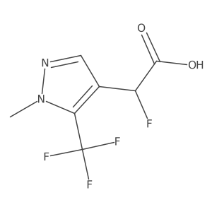 2-fluoro-2-[1-methyl-5-(trifluoromethyl)-1H-pyrazol-4-yl]acetic acid Structure