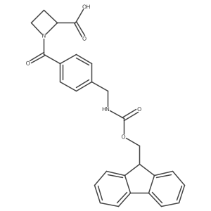 1-{4-[({[(9H-fluoren-9-yl)methoxy]carbonyl}amino)methyl]benzoyl}azetidine-2-carboxylic acid Structure