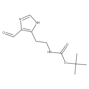 tert-butyl N-[2-(5-formyl-1H-imidazol-4-yl)ethyl]carbamate结构式