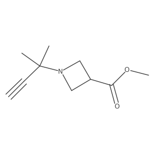 Methyl 1-(2-methylbut-3-yn-2-yl)azetidine-3-carboxylate结构式