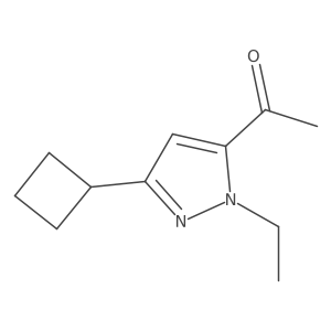 1-(3-cyclobutyl-1-ethyl-1H-pyrazol-5-yl)ethan-1-one Structure