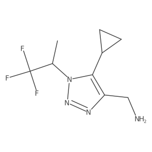 [5-cyclopropyl-1-(1,1,1-trifluoropropan-2-yl)-1H-1,2,3-triazol-4-yl]methanamine结构式