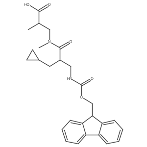 3-[2-(cyclopropylmethyl)-3-({[(9H-fluoren-9-yl)methoxy]carbonyl}amino)-N-methylpropanamido]-2-methylpropanoic acid Structure