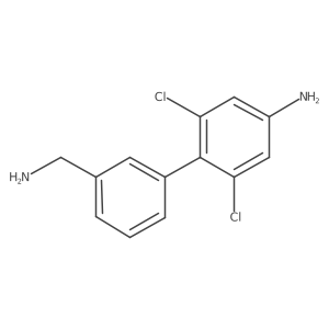 4-[3-(Aminomethyl)phenyl]-3,5-dichloroaniline结构式