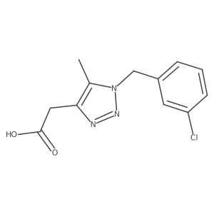 2-{1-[(3-chlorophenyl)methyl]-5-methyl-1H-1,2,3-triazol-4-yl}acetic acid Structure