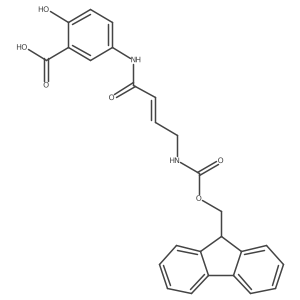 5-[4-({[(9H-fluoren-9-yl)methoxy]carbonyl}amino)but-2-enamido]-2-hydroxybenzoic acid结构式