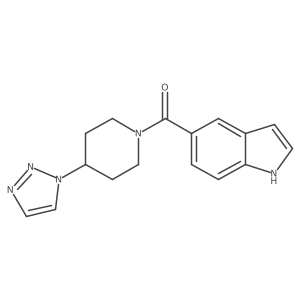 (4-(1H-1,2,3-triazol-1-yl)piperidin-1-yl)(1H-indol-5-yl)methanone结构式
