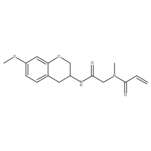 N-{[(7-methoxy-3,4-dihydro-2H-1-benzopyran-3-yl)carbamoyl]methyl}-N-methylprop-2-enamide Structure