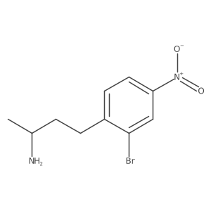 (2R)-4-(2-bromo-4-nitrophenyl)butan-2-amine结构式