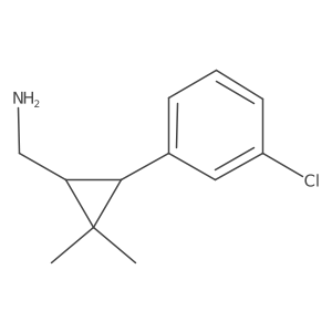 rac-[(1R,3R)-3-(3-chlorophenyl)-2,2-dimethylcyclopropyl]methanamine Structure